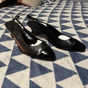 Vaneli Elegant Black Slingback Heels